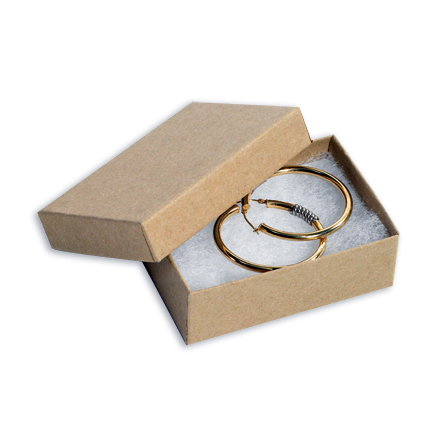 3 <span class='fraction'>1/16</span> x 2 <span class='fraction'>1/8</span> x 1" Kraft Jewelry Boxes