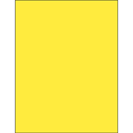 8 <span class='fraction'>1/2</span> x 11" Yellow Rectangle Laser Labels